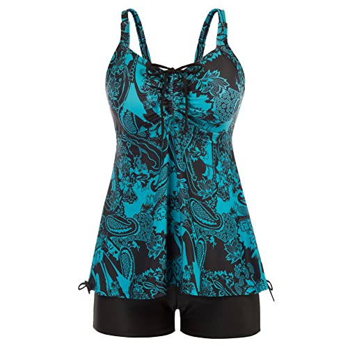 Hanna Nikole Große Größen Tankini Set, Damen Bauchweg Tankini Cross Back...
