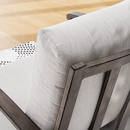 5 Piece Swivel Rocker Patio Furniture Set for Outdoor Spaces (Gray)