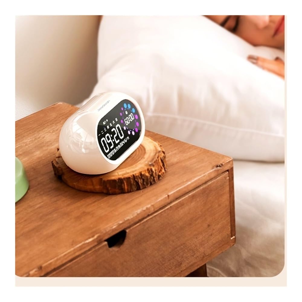 Despertador Despertador Estudiantes Despertador Llamada Reloj Electrónico Niños y Niñas de Secundaria(White)