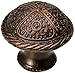 Carpe Diem Hardware Carpe Diem 327-22 Millennium Oil Rub Bronze Large knob with Rope Border Oil Rub Bronze