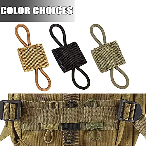12 Pieces Tactical Backpack Vest Molle System Accessories, Outdoor Tool Tactical Vest Webbing Strap with Buckle, Tactical Binding Retainer for Antenna Stick Tube, Molle Strap Buckle Accessories - Image 6