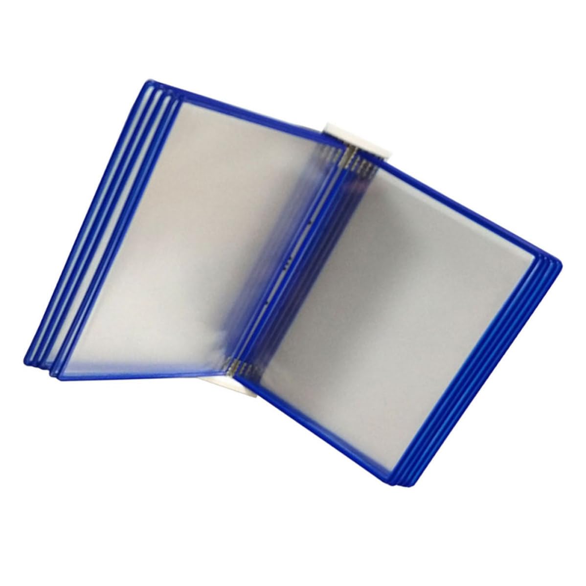 Organizzatore di Documenti da Parete in Metallo e Pvc Blu, Scaffale Verticale per File e Libri, per Uffici e Sale Riunioni, Porta Documenti Appeso Resistente