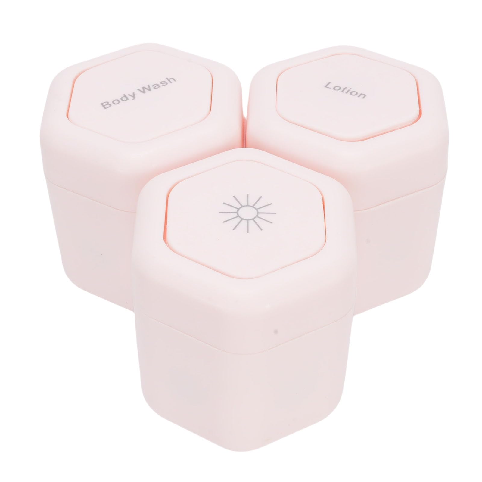 Fockety 3PCS Pojemniki Podróżne, Przeciek Wielokrotnego Upływu Słoiki Magnetyczne Szerokie Usta na Balsam do Mycia Ciała, z Plastikowym Wzorem do Podróży Niezbędne