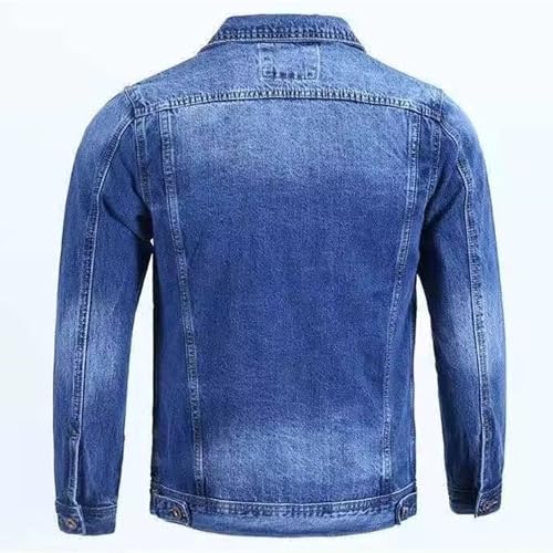 Chaqueta vaquera clásica para hombre azul oscuro miniatura 6