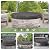 Cloakman Premium Heavy-Duty Round 61-66 Inch for In Ground Fire Pit Cover - Waterproof 600D Large Firepit Covers, Outdoor Weatherproof Patio Built in Furniture Cover - Black, 66''Dx9''H