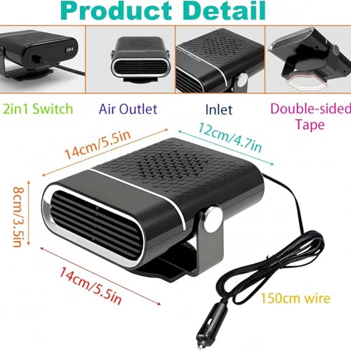 12V 150W Cigarette Plug Heater