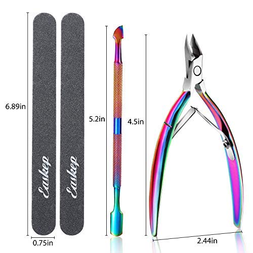 image for Cuticle Trimmer with Cuticle Pusher, Easkep Cuticle Remover Cuticle Ni