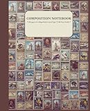  Vintage Postage Stamp Composition Notebook: College Ruled, 120 Lined Pages
