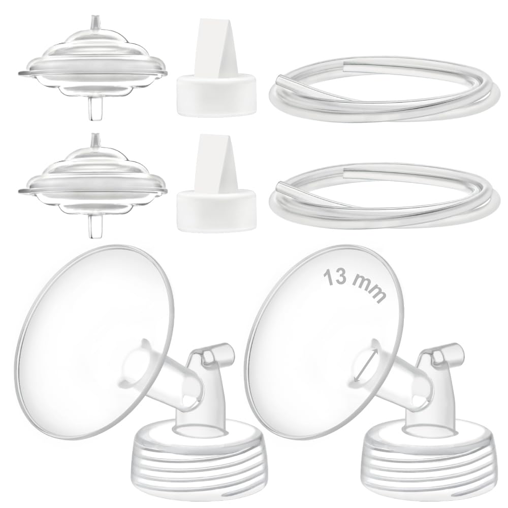 Maymom Pump Parts Compatible with Spectra S1 S2 9 Plus Electric Breastpump, 13mm Flange Valve Tubing Backflow Protector, Not Original Spectra