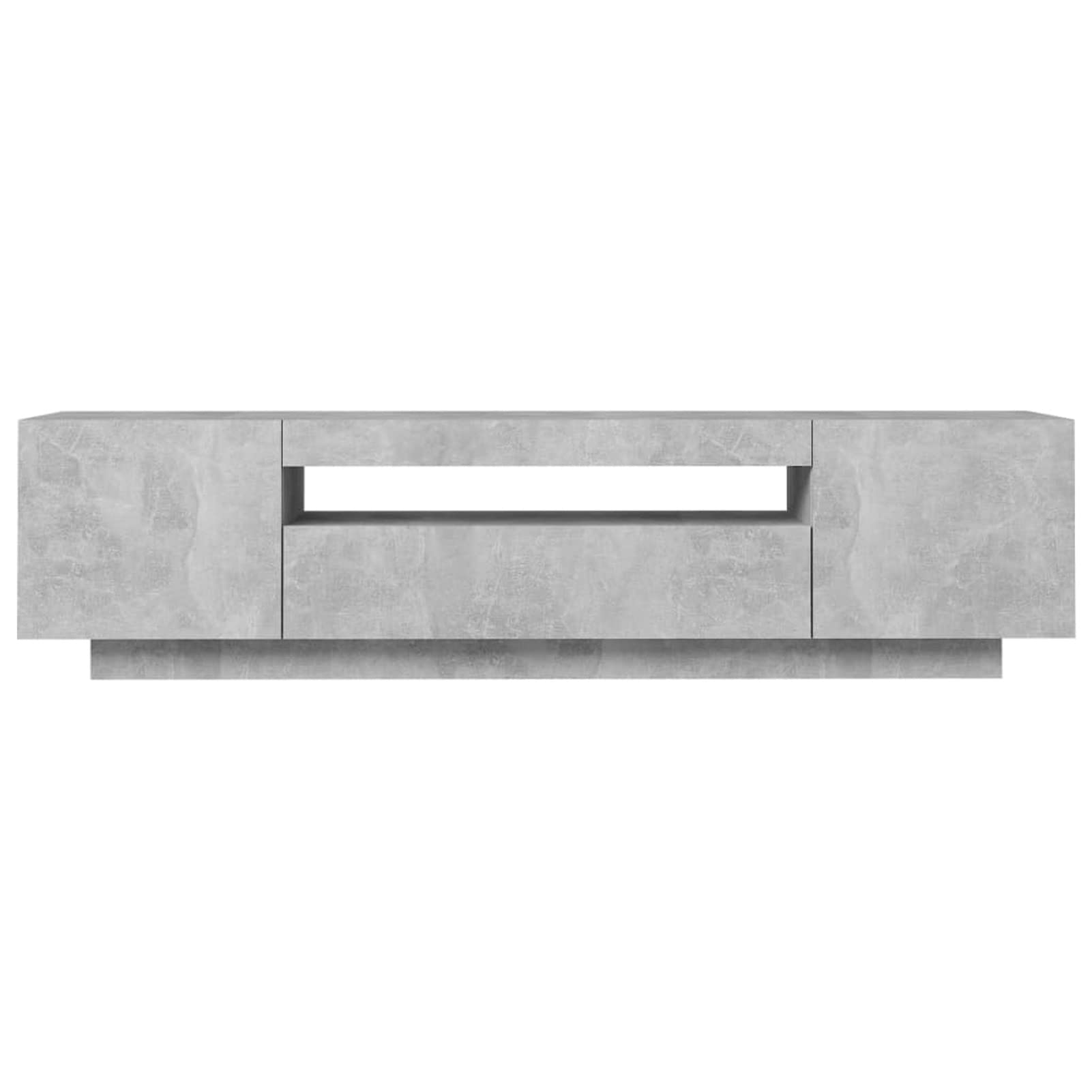 IKAYAA Mueble para TV con Iluminación LED, Mesa TV Elegante, Gris Hormigón 160 x 35 x 40 cm