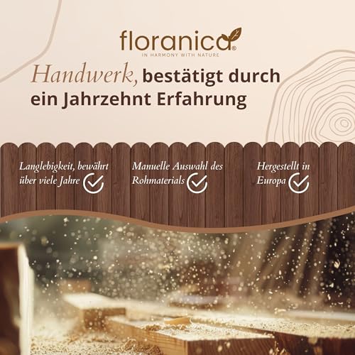 Floranica Beetumrandung Beeteinfassung 20 x 200 cm Braun Rasenkante Holz Gartenzaun Holzzaun Flexibler Rollborder