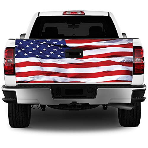 Truck Tailgate Wrap American Flag HD Decal Graphics MightySkins Professional Grade 3M Material Universal Fit for Full Size TrucksÂ WeatherproofÂ & Car Wash SafeÂ Made in The U.S.A. (TG-American Flag)