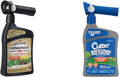 Spectracide Immunox Fungus Plus Insecto, 1 paquete y cortador concentrado en aerosol para control de insectos en el patio trasero, repelente de