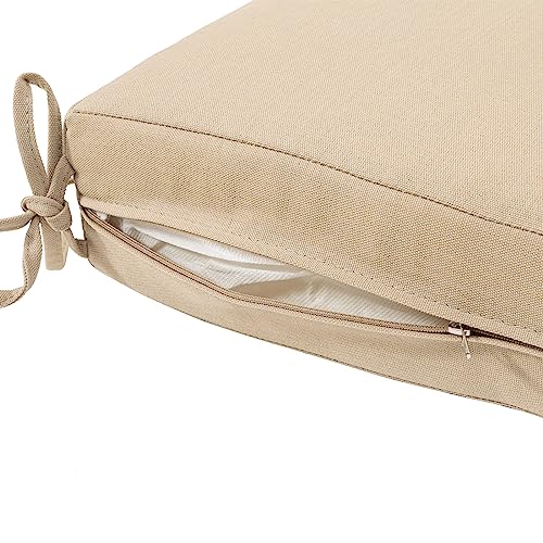 Image of QILLOWAY Outdoor Chair Cushion Set with Strings,Replacement Outdoor Cushions for Patio Furniture.(Beige /Sand /Camel)