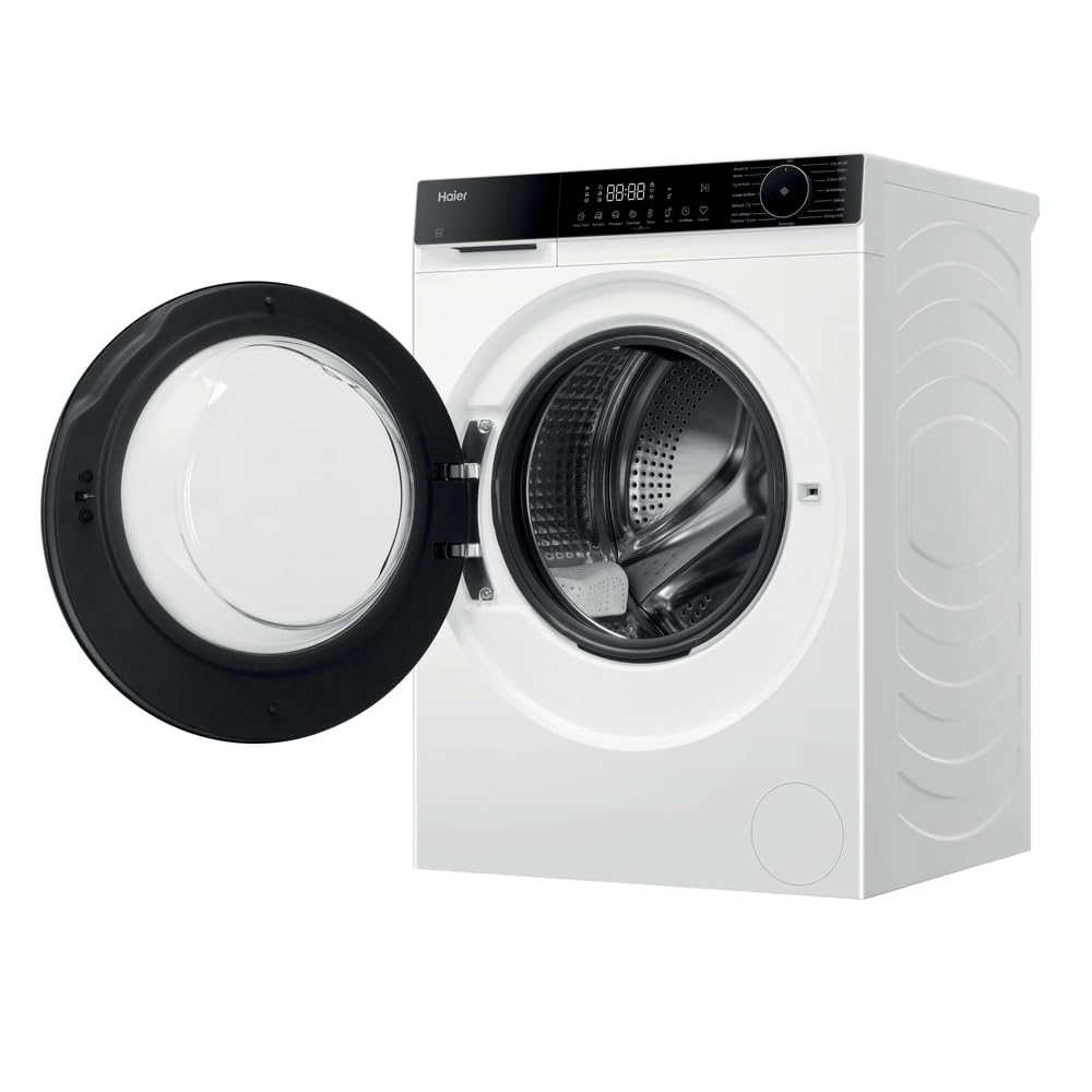 HAIER - Lave-Linge Hublot - Machine à Laver 13kg/1400 trs/min - Classe Énergétique A - 15 Programmes - Fonction Vapeur & Refresh, Silencieux - Blanc - 85 x 60 x 62,1 cm - Modèle HW130-BP14357UFR