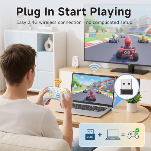 Image of Aolion gaming ROCOCO Cute Pastel Wireless Controller for Switch and PC