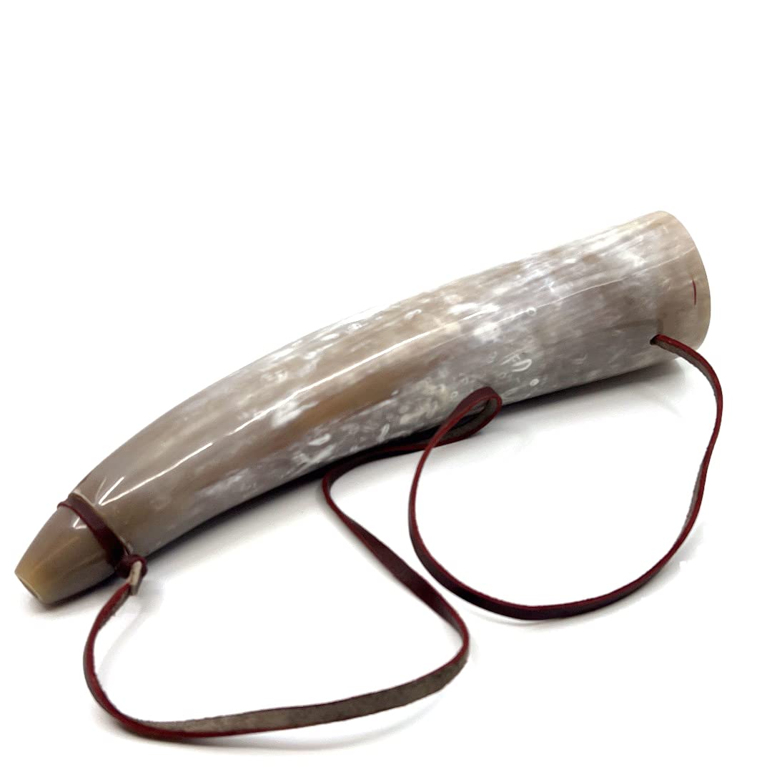 HORNCRAFT Corneta de cuerno de buey | Cuerno de guerra vikinga | Trompeta con sonido de batalla | 17 pulgadas | Luz grande | Caza estilo trompeta | Perfecto para recreación