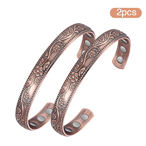 Jecanori Copper Bracelet for Women Mens Magnetic Bracelet ...