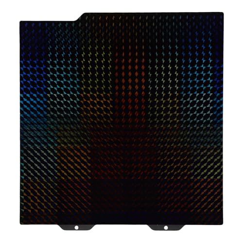 iplusmile 3d Printer Double Sided Spring Steel Build Plate 184mm X 184mm with H1h Textured Surface, Non-magnetic Base Co