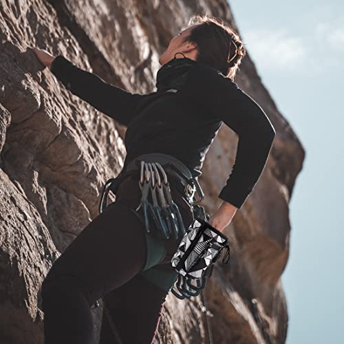 Newdoar Chalk Bag For Rock Climbing - Bouldering Chalk Bag Bucket With Quick-Clip Belt And 2 Large Zippered Pockets - Rock Climbing Gear Equipment(Black) #TOP6