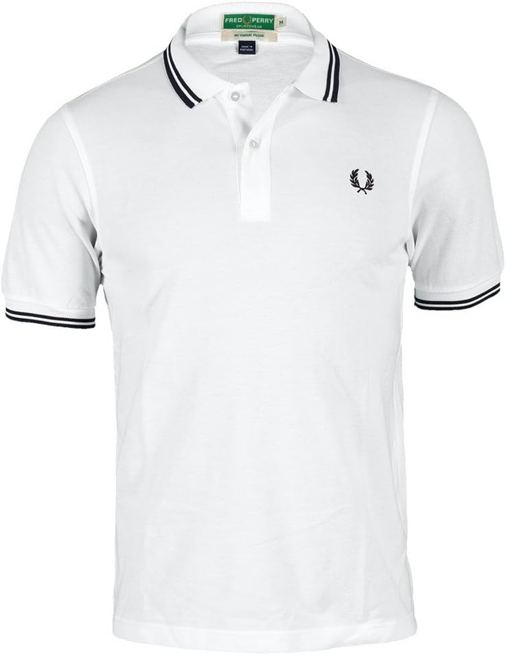 Fred Perry Men's Tipped Tennis Polo White XS