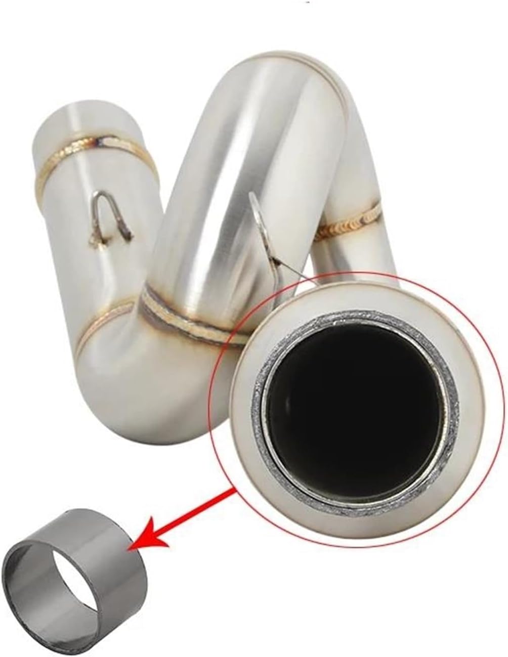 オートバイマフラー に適合するZ800 2013-2017 オートバイスリップオン排気エスケープマフラーミドルチューブグラファイトク