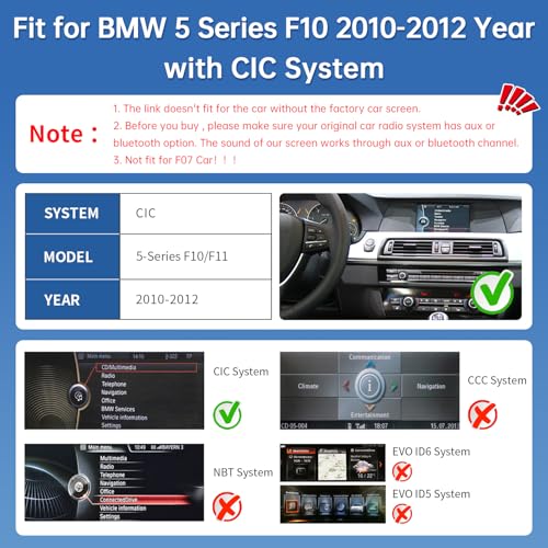 Road Top pantalla CarPlay 12.3 para BMW 5 Series F10/F11 miniatura 2