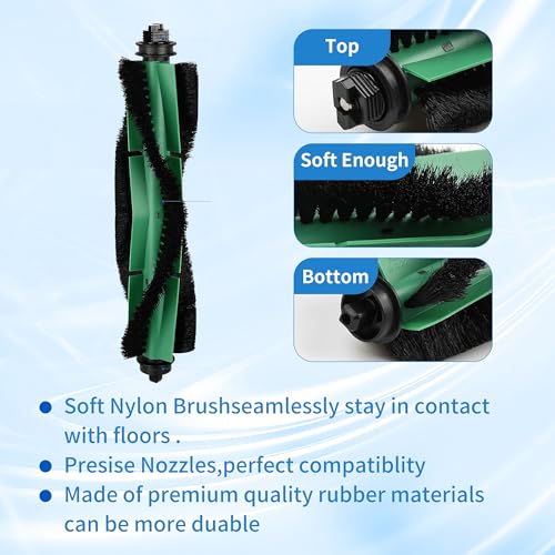 Image of Replacement Parts Compatible with Irobot Roomba Essential Vacuum 100 /1000 Series 104 105 105X Combo 106 108 Accessory Y0110 Y0140 Q011 Q0120 Q0520 Includes 2 Brush Roller & 10 Side Brush & 10 Filters