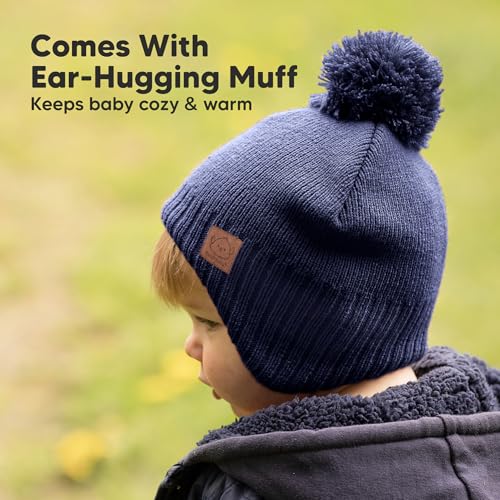 Image of KeaBabies Baby Beanie, Baby Hats for Baby Boys, Girls - Baby Winter Hat, Baby Beanies,Newborn Beanie,Baby Boy Beanie, Baby Girl Hats,Toddler Boy Hat, Newborn Hats, Infant Hat,Hats for Kids(Navy)