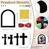 Chiisong 24 Sets Religious Cross Crafts Sunday School Crafts Tissue Paper Kit VBS DIY Art Christian Kit Resurrection Church Art Ornaments Jesus Sunday School Gifts(Classic Color) #1