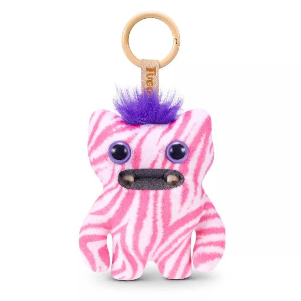 ZURU Fuggler Pinkles Valentine's Keychain, Plush Toy, 3.5 Inches, Collectible, Soft Material, Ages 3+, Pink, 4.5 Inches