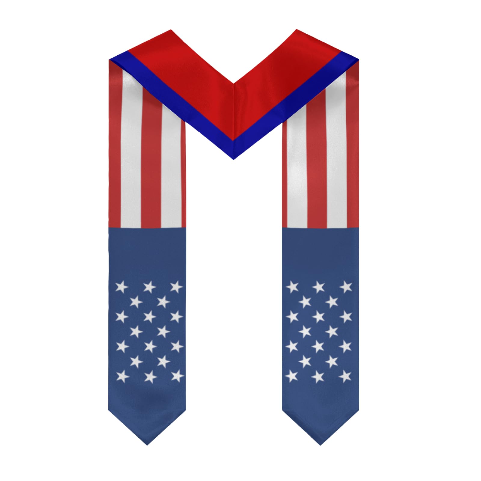 Cambodia Cambodian Flag Graduation Stole Sash Shawl for Men Women Thickened V-Neck Scarf Double-sided for International Students Teachers Study Aboard Graduate Gift 72 inches Unisex