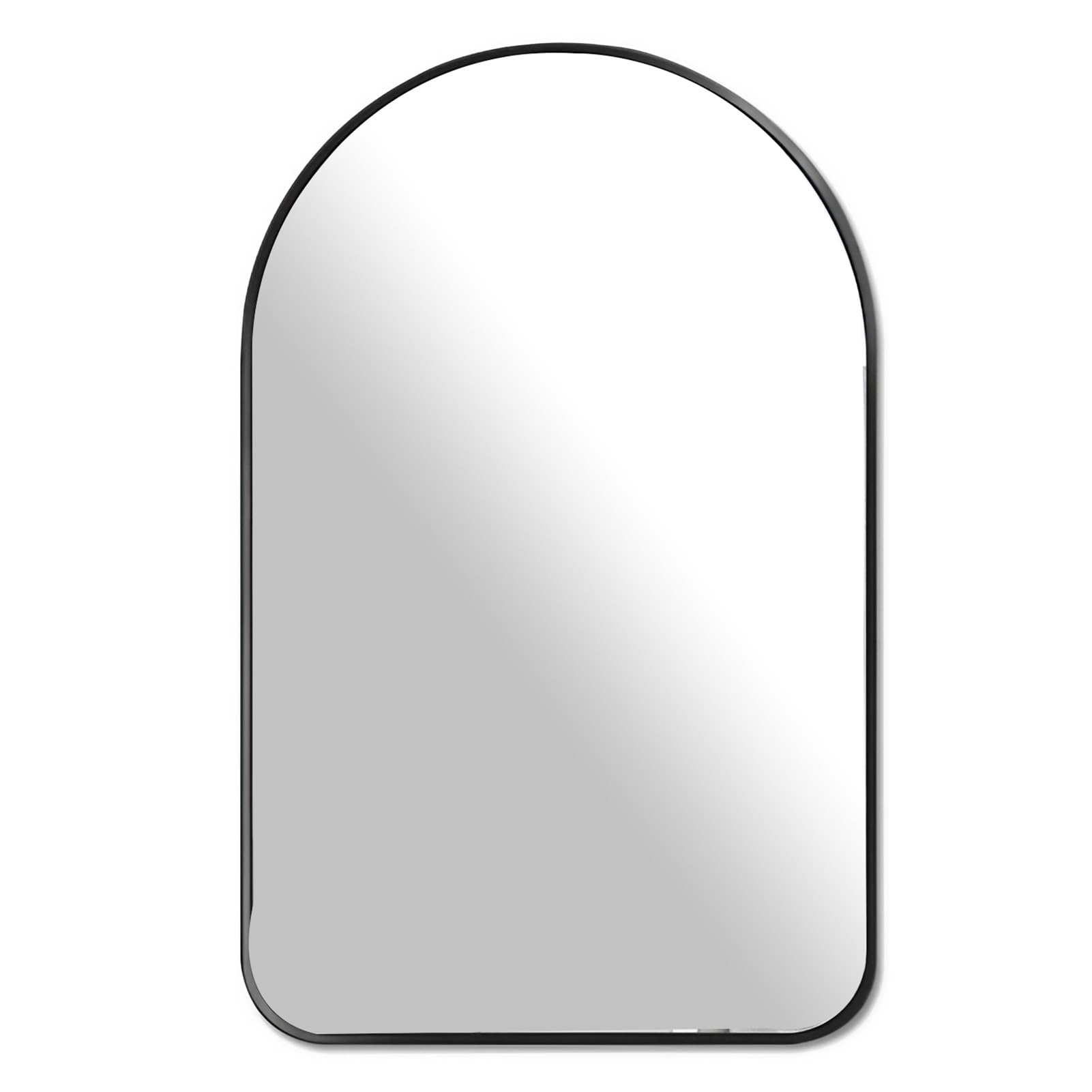 FGXHHS , Arched Wall Aluminum Frame Vanity Mirror for Living Room Bedroom Entryway Hallway(Black,60x80cm(24x32inch))