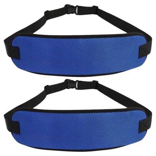 車椅子 ベルト 安全ベルト 2本 介護用 固定ベルト 転落 ずり落ち防止 ワンタッチ装着 姿勢保持 滑り止め 車いすベルト 転落防止 通気性メッシュ素材介助用ベルト 転落 ずり落ち防止 調整可能バンド (青2本)