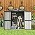 Domi 10’ x 8’ Outdoor Storage Shed, Metal Sheds Tool Storage Gable Roof with Lockable Door & Air Vents, Outdoor Galvanized Steel Sheds for Backyard,Garden,Patio,Lawn