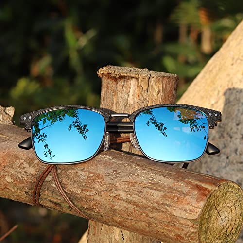 HELES Nearsightedness Myopia Eyeglasses Polarized Ice Blue Mirrored Driving Sunglasses **These Are Not Reading Glasses**2