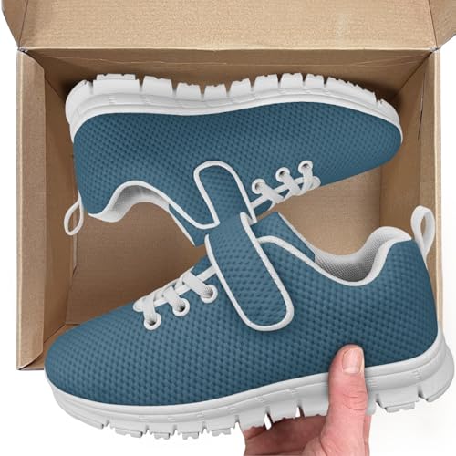MARSVOVO Running Athletic Shoes for Kids Solid Color Hook and Loop Shoes Daily Wear Casual Sneakers3