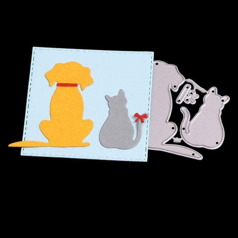 URFEDA Stencil per fustellatura in metallo, per taglio di animali, in argento, per fai da te, per scrapbooking, ritagliare stencil, carta e scrapbooking