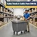 8 Cubic Foot 500 lb. Trash Cube Truck, Grey Commercial Laundry Cart, Construction Trash Recycling Trolley, Industrial Garbage Wagon Transportation, Rolling Waste Bin, Hotel & Warehouse Supplies