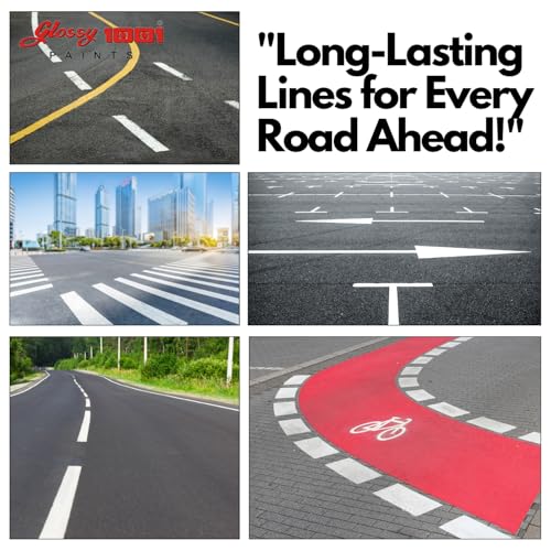 Image of 1001 Specialised Coating Road Marking Paint For Curb, Traffic Road, Pavement Striping, Parking Lots, Crosswalks, Driveways, Airports, Traffic Signs, Painting, Arts & Crafts (1 Ltr - White)