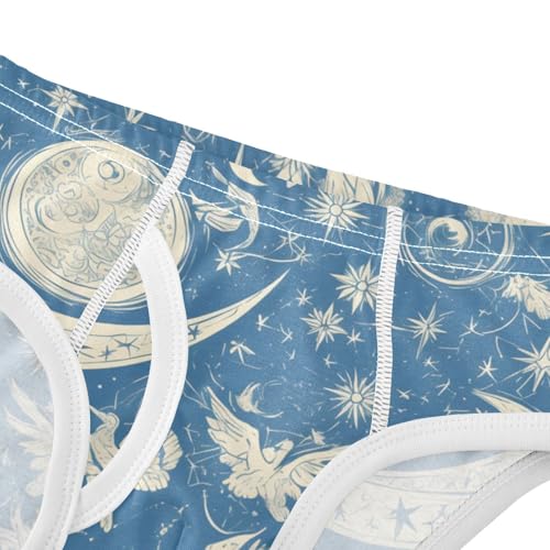 KLL Mandala Moon Sun Zodiac Little Boys Pure Cotton Underwear Cute Children Panties4