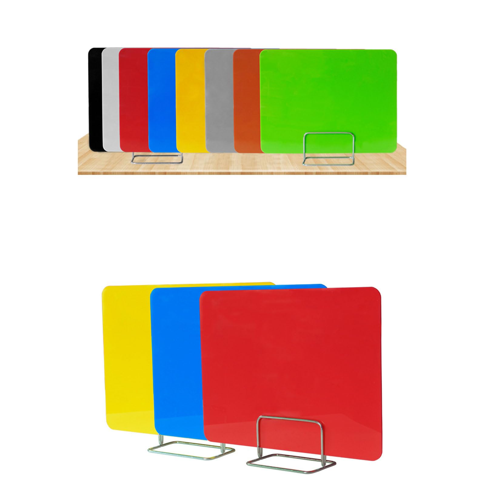 Panel Divisor de Escritorio acrílico - Protector contra estornudos, Pantalla de privacidad y Separador para exámenes, Clip móvil para Espacios de Trabajo, Azul 50x40cm - Mejora la Seguridad