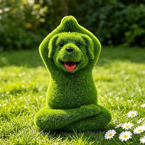Figurine verte floquée de chien, cadeau idéal pour la maison - 4