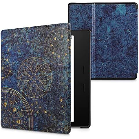 kwmobile Kindle Oasis 10th Gen Case - Golden Mandalas Cover