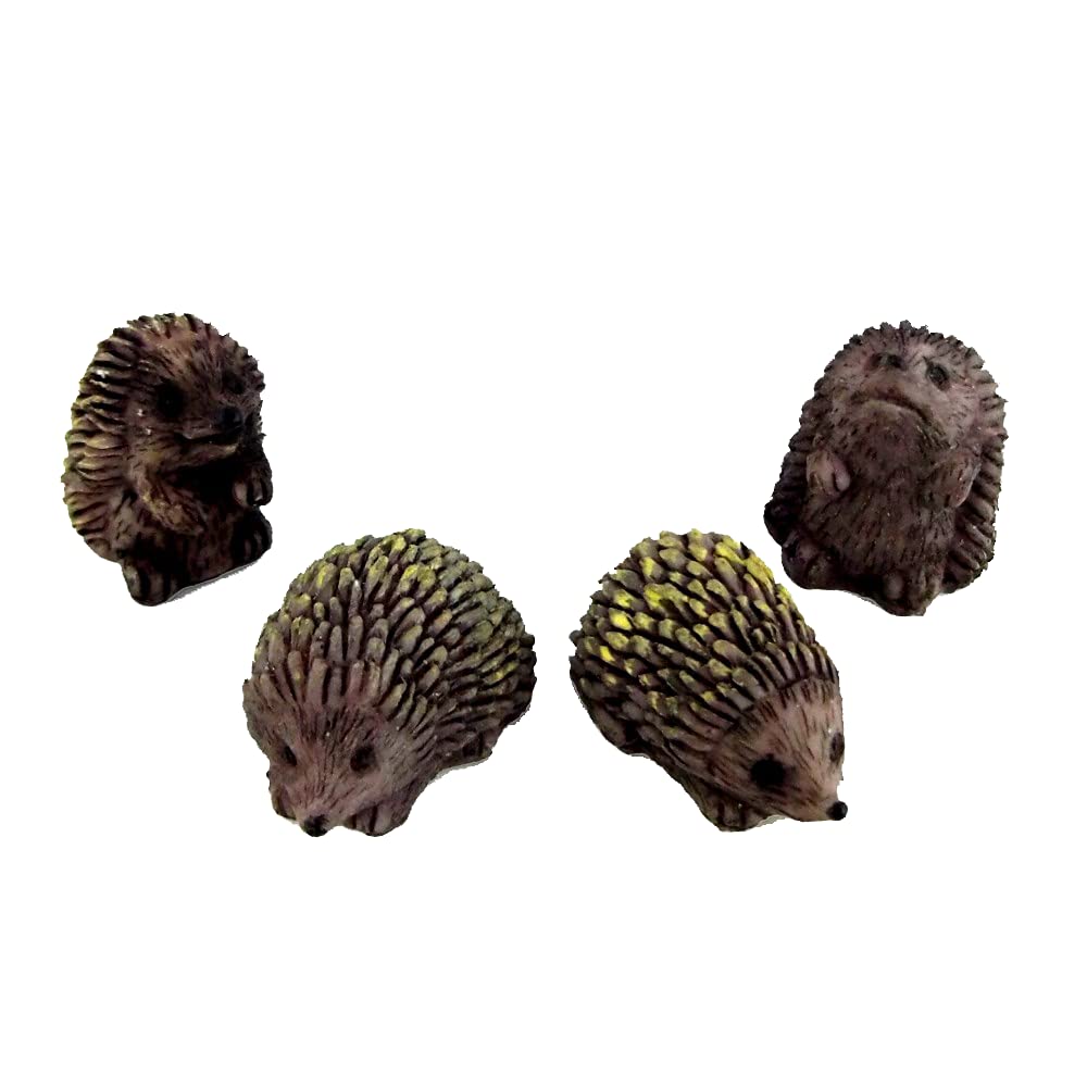 Melody Jane Dolls Houses House Miniature Garden Accessory Animal Set of 4 Hedgehogs