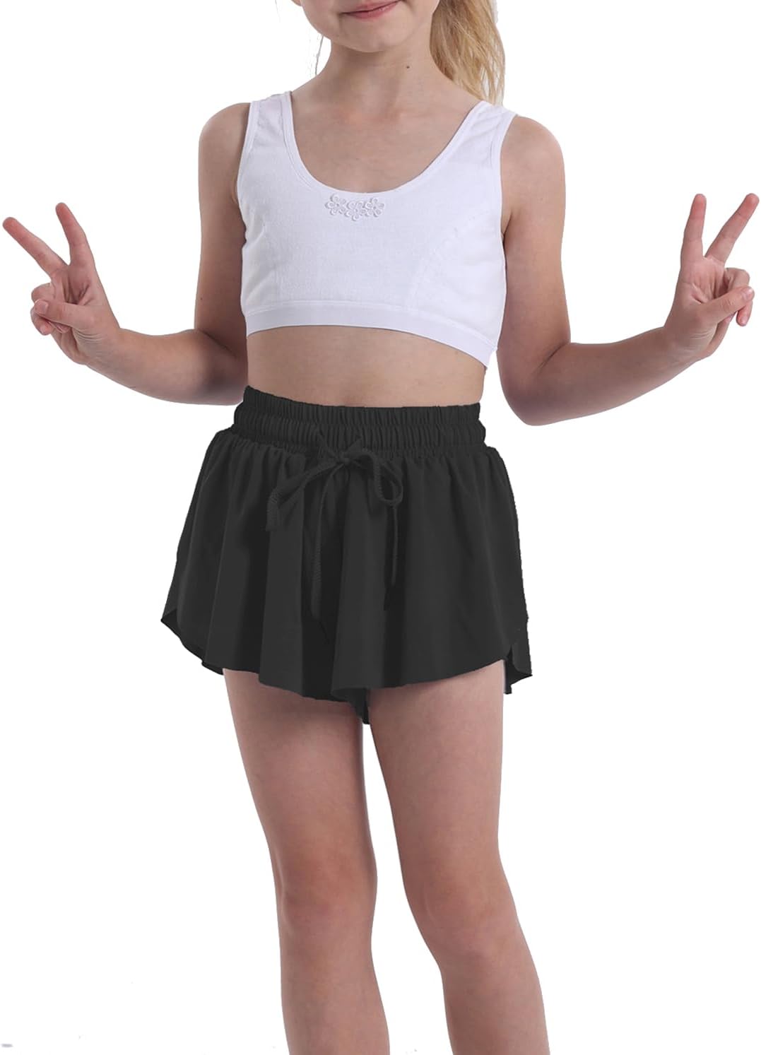 3 Pack Butterfly Flowy Shorts Skirts for Girls Tennis Cheer Stuff Athletic Preppy Running Sports Skirt for Teen Girls