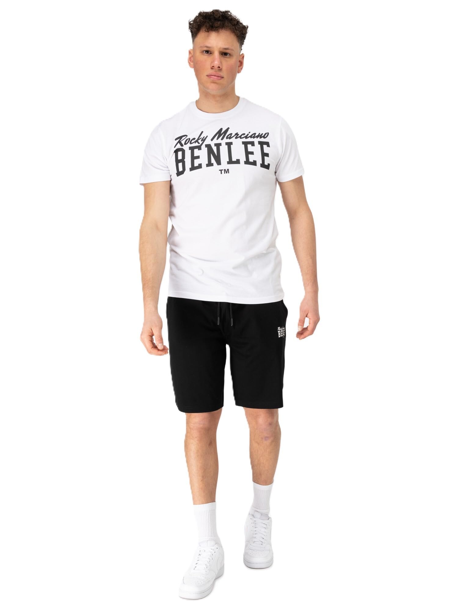BENLEE Męski zestaw t-shirtów i szortów normalny krój REES L, biały/czarny
