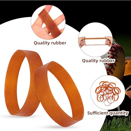 20pcs Baseball Glove Rubber Bands, Glove Wrap Elastic Band Softball Strap Training and Tightening Bands for Baseball Gloves Shape Maintenance & Storage (Brown)