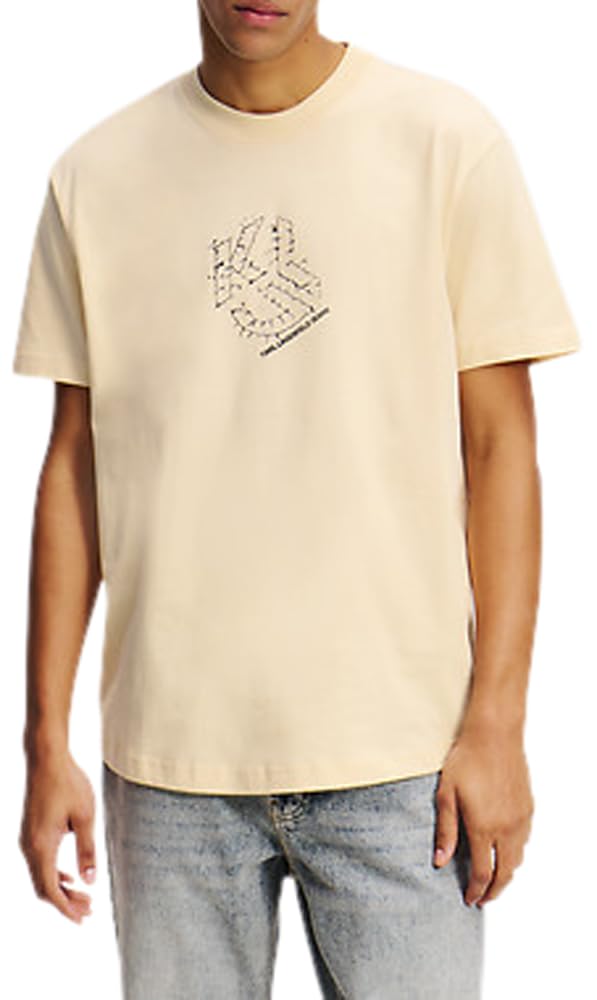 Karl Lagerfeld Jeans Hombre Regular Curved Hem Shibori T-Shirt