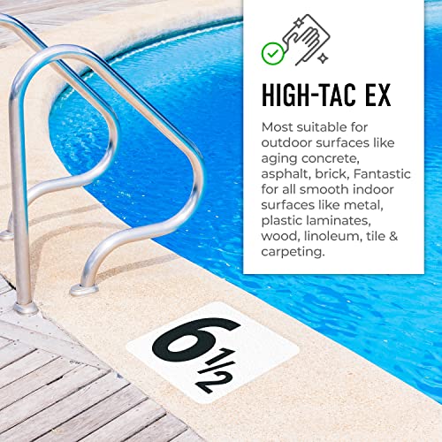 Marcador adhesivo de profundidad para piscina de 6x6 pulgadas miniatura 3